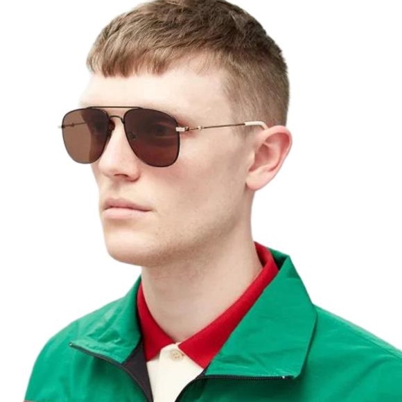 NEW Gucci 57mm Aviator Sunglasses - Picture 10 of 11